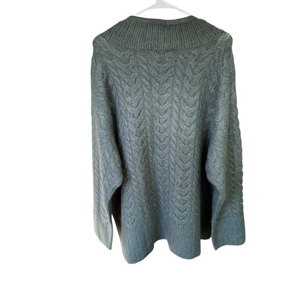 Coldwater Creek Cable Knit Sweater Green Womens 3XL XXXL Comfortable Comfort - Picture 3 of 8